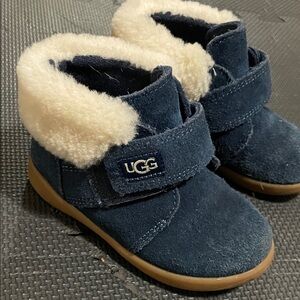 UGG Kids' Dark Blue Boots with Cream Shearling